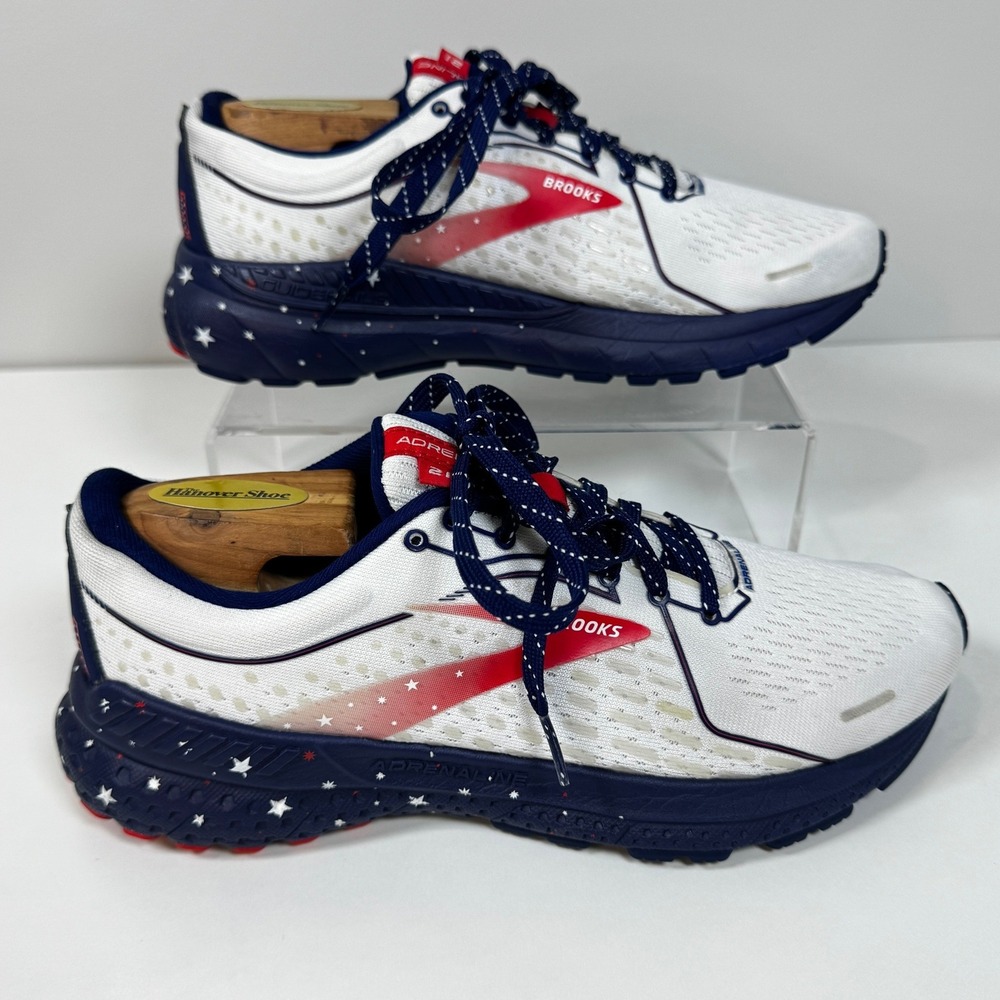 Brooks Adrenaline GTS 21 Run USA Stars Stripes Sneakers Patriotic Athletic 7.5